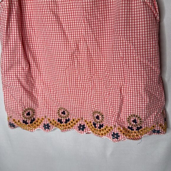 Madewell Pink Gingham Tank Top with Floral Embroidery. Size Small. - Picture 10 of 12